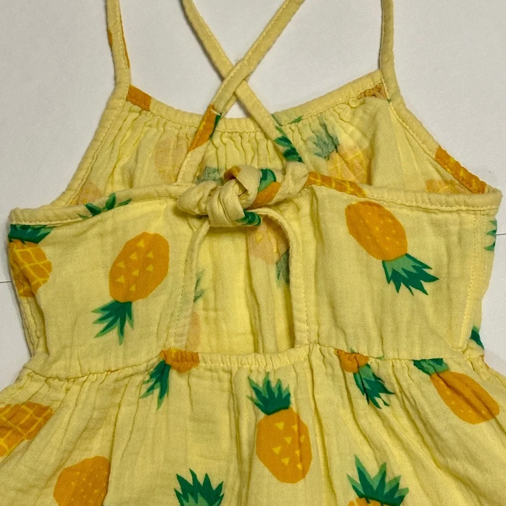 Cat & Jack Yellow Pineapple Spaghetti Strap Sundress in Girls Size 4T - Picture 8 of 8